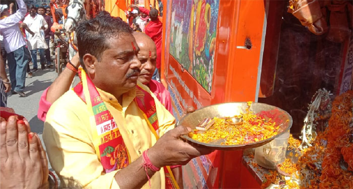 Ranchi News : Grand Welcome of Shaurya Jagran Yatra